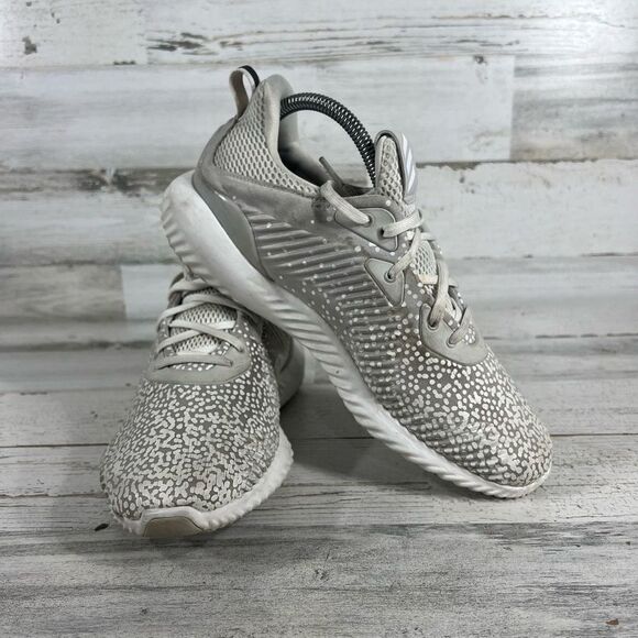 Adidas Womens Alphabounce 1 J Grey White Running Athletic Shoes Size 8.5 - Picture 6 of 8